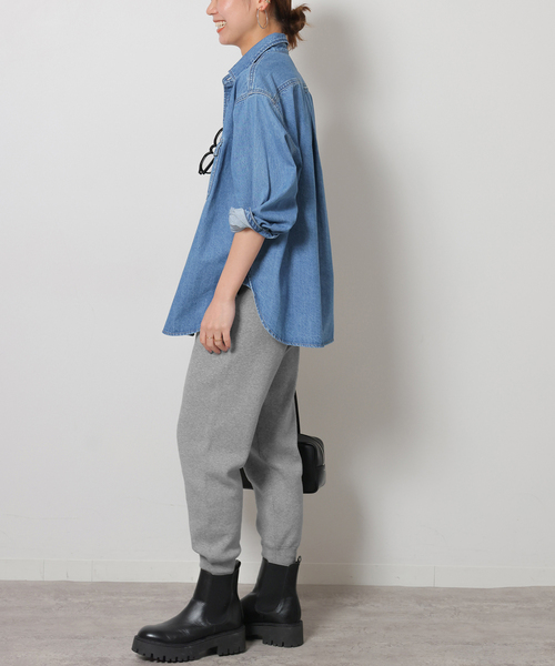 JOURNAL STANDARD relume(ジャーナルスタンダード レリューム)の「《追加3》ニットジョガーパンツ(その他パンツ・レディース・ブラック/ライトグレー・FREE)」の13枚目の写真