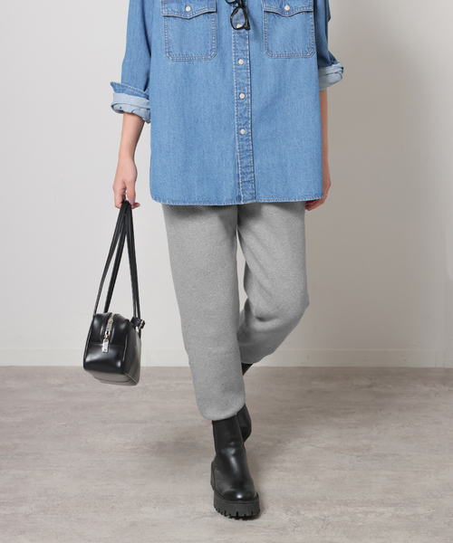 JOURNAL STANDARD relume(ジャーナルスタンダード レリューム)の「《追加3》ニットジョガーパンツ(その他パンツ・レディース・ブラック/ライトグレー・FREE)」の17枚目の写真