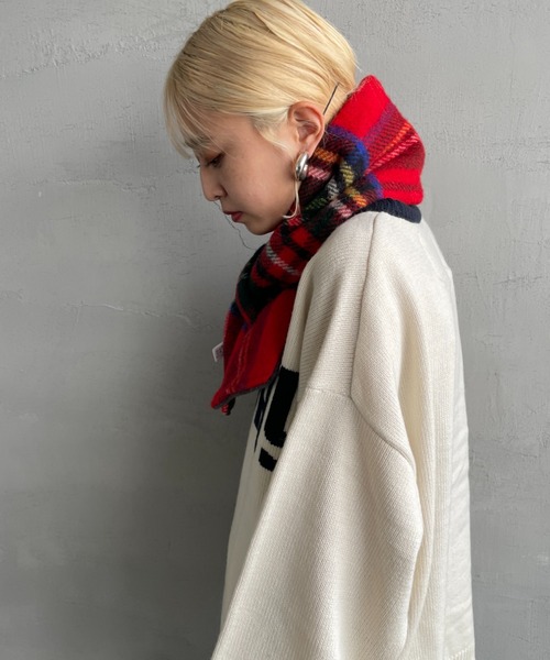 TWEED MILL/ツイードミル] 別注 チェック×フリース リバーシブル