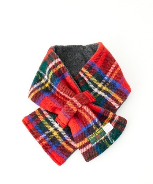 SALON adam et ropé TWEEDMILL チェックマフラー TWEED MILL/ツイードミル] 別注 チェック×フリース リバーシブル