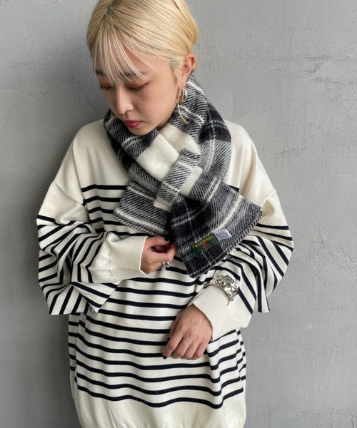 TWEED MILL/ツイードミル] 別注 チェック×フリース リバーシブル