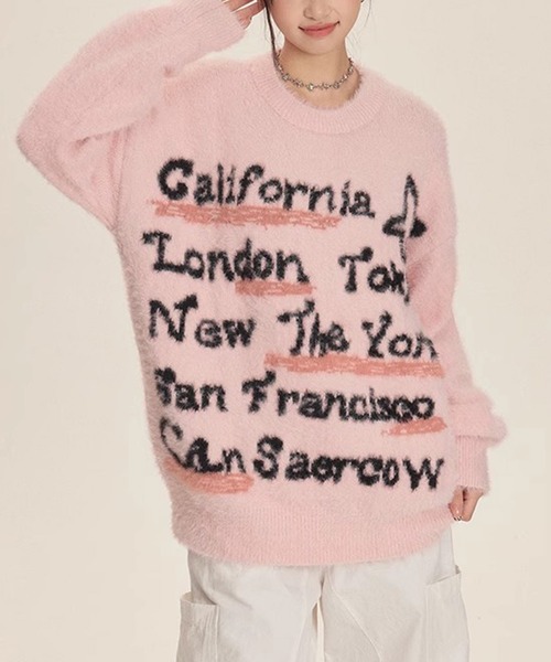 セール】シティロゴシャギーニット（ニット/セーター）｜Sibra（シブラ