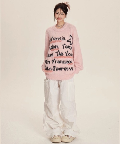 セール】シティロゴシャギーニット（ニット/セーター）｜Sibra（シブラ