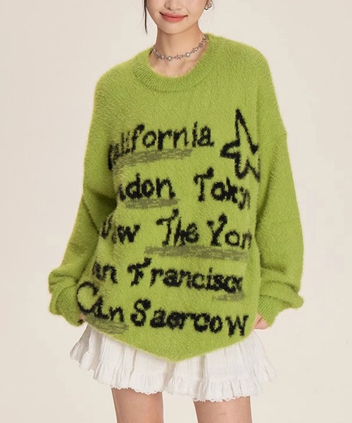 セール】シティロゴシャギーニット（ニット/セーター）｜Sibra（シブラ