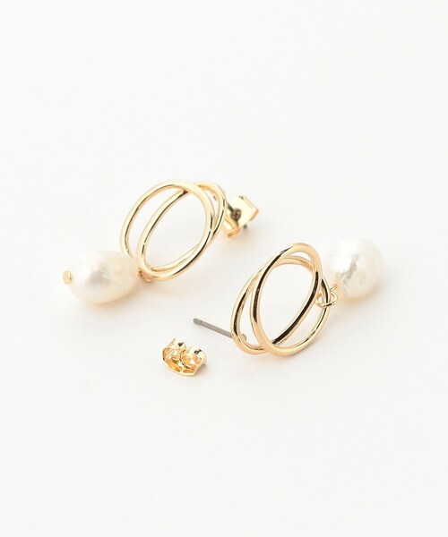 B:MING by BEAMS（ビーミングバイビームス）の「淡水パール ピアス（ピアス（両耳用）・レディース・ホワイト・ONE SIZE）」の3枚目の写真