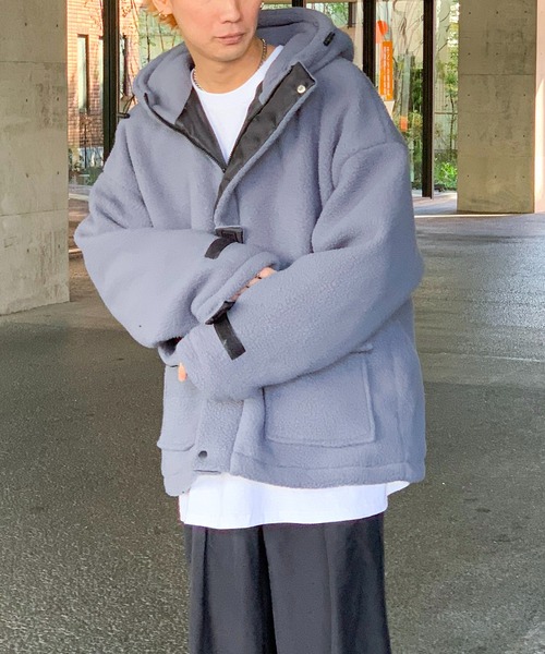 【セール】フード付きボアフリースマウンテンジャケット（ブルゾン）｜link lot（リンクロット）