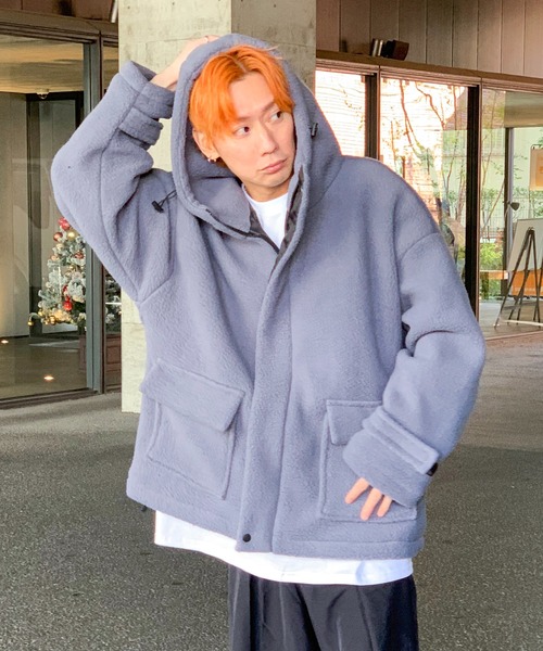 【セール】フード付きボアフリースマウンテンジャケット（ブルゾン）｜link lot（リンクロット）