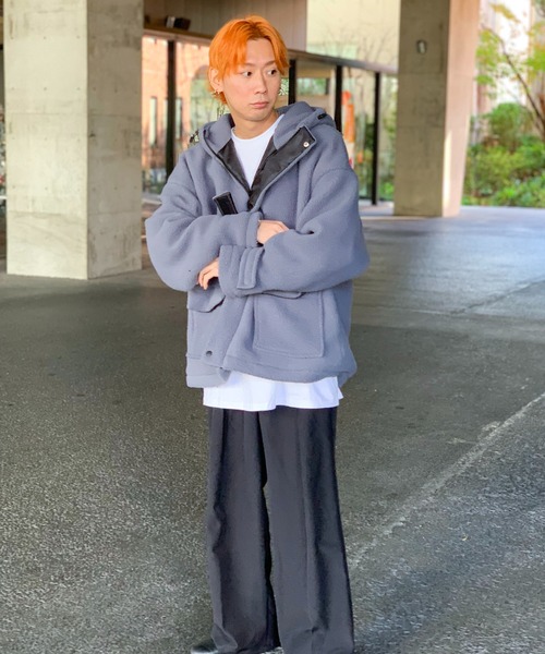 【セール】フード付きボアフリースマウンテンジャケット（ブルゾン）｜link lot（リンクロット）