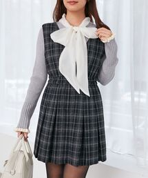 MAJESTIC LEGON | チェックプリーツミニジャンスカ(ジャンパースカート)