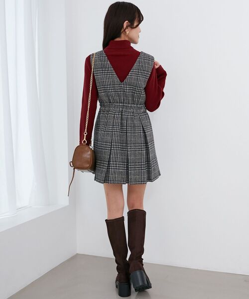 MAJESTIC LEGON(マジェスティックレゴン)の「チェックプリーツミニジャンスカ(ジャンパースカート・レディース・グレー系その他/ブラック系その他・MEDIUM)」の21枚目の写真