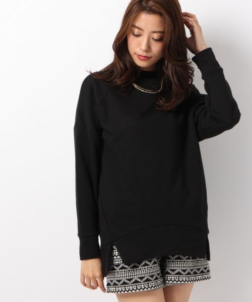 Heather（ヘザー）の「ハイネックウラケBIGプルオーバー　705643（スウェット・レディース・グレー/ブラック・FREE）」の2枚目の写真