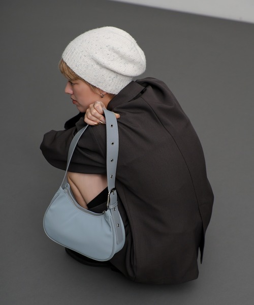 select MOCA（セレクトモカ）の「ハーフムーンワンハンドルバッグ（ショルダーバッグ・レディース・ブラック/ベージュ/ブルー・FREE）」の19枚目の写真