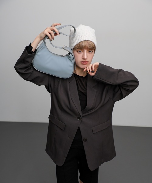 select MOCA（セレクトモカ）の「ハーフムーンワンハンドルバッグ（ショルダーバッグ・レディース・ブラック/ベージュ/ブルー・FREE）」の21枚目の写真