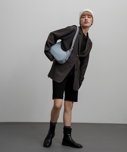 select MOCA（セレクトモカ）の「ハーフムーンワンハンドルバッグ（ショルダーバッグ・レディース・ブラック/ベージュ/ブルー・FREE）」の12枚目の写真