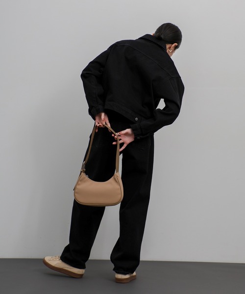 select MOCA（セレクトモカ）の「ハーフムーンワンハンドルバッグ（ショルダーバッグ・レディース・ブラック/ベージュ/ブルー・FREE）」の6枚目の写真