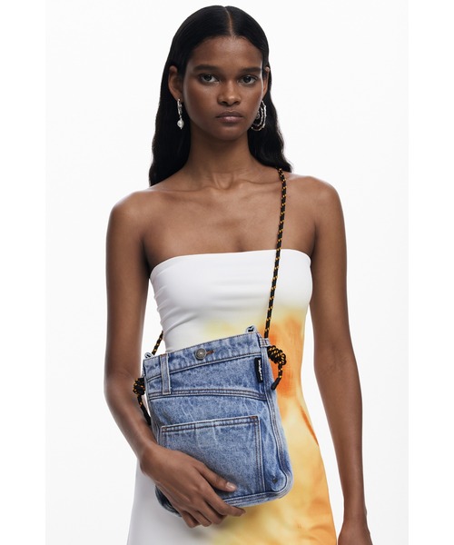 Desigual（デシグアル）の「REPRISEDENIMAMINI デニム ミニショルダーバッグ（ボディバッグ/ウエストポーチ・レディース・ブルー・FREE）」の7枚目の写真