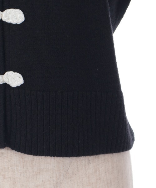 axes femme（アクシーズファム）の「タッセル刺繍チャイナ風カーディガン（カーディガン/ボレロ・レディース・ワイン/ブラック/ホワイト・FREE）」の10枚目の写真