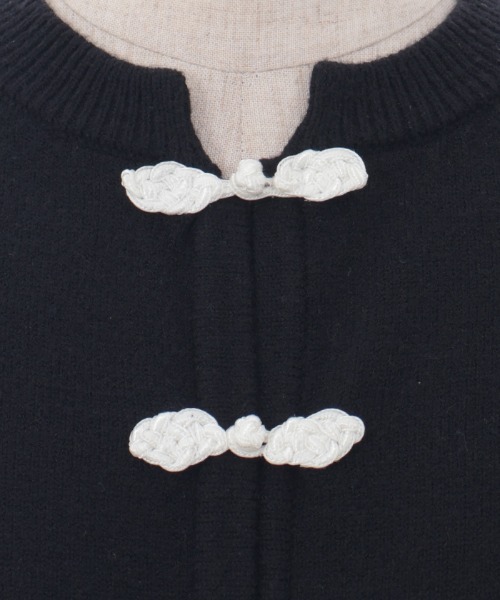 axes femme（アクシーズファム）の「タッセル刺繍チャイナ風カーディガン（カーディガン/ボレロ・レディース・ワイン/ブラック/ホワイト・FREE）」の11枚目の写真