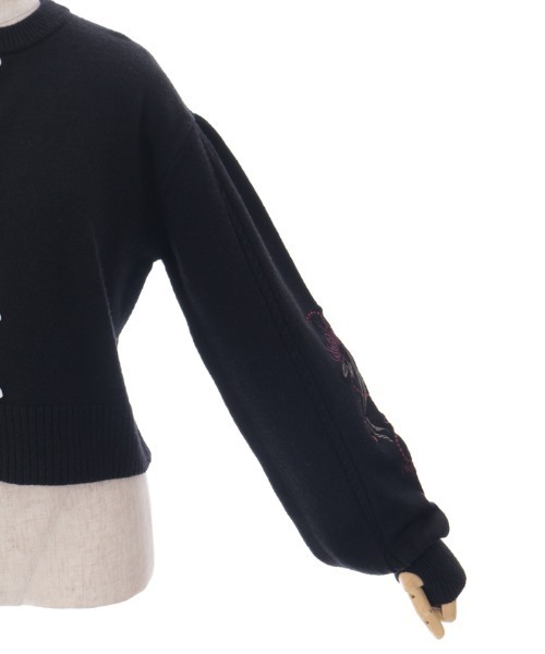 axes femme（アクシーズファム）の「タッセル刺繍チャイナ風カーディガン（カーディガン/ボレロ・レディース・ワイン/ブラック/ホワイト・FREE）」の14枚目の写真