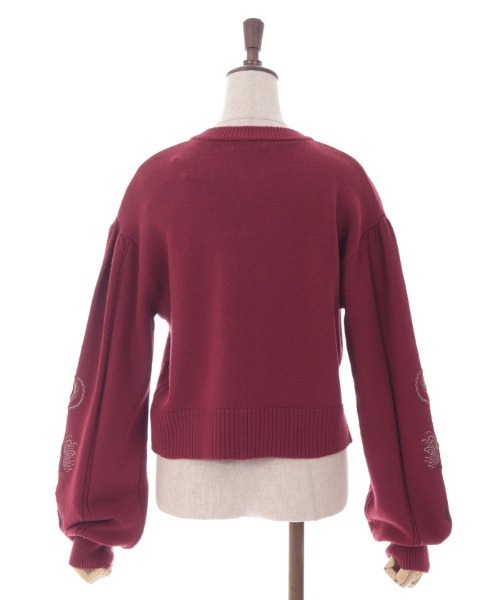 axes femme（アクシーズファム）の「タッセル刺繍チャイナ風カーディガン（カーディガン/ボレロ・レディース・ワイン/ブラック/ホワイト・FREE）」の17枚目の写真