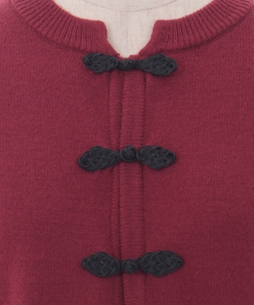 axes femme（アクシーズファム）の「タッセル刺繍チャイナ風カーディガン（カーディガン/ボレロ・レディース・ワイン/ブラック/ホワイト・FREE）」の20枚目の写真