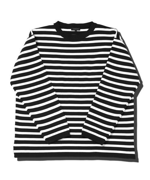 jiggys shop(ジギーズショップ)の「ドライタッチボーダーニットセーター(ニット/セーター・メンズ・ブラック×ホワイト/ホワイト×ブラック/グレー系その他・X-LARGE/LARGE/MEDIUM)」の15枚目の写真