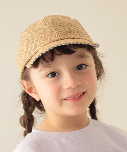 BEAMS mini（ビームスミニ）の「ポリジュート リボンキャップ 2025SS（キャップ・キッズ・ナチュラル/ライトブラウン・ONE SIZE）」の5枚目の写真