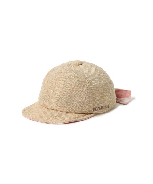 BEAMS mini（ビームスミニ）の「ポリジュート リボンキャップ 2025SS（キャップ・キッズ・ナチュラル/ライトブラウン・ONE SIZE）」の6枚目の写真