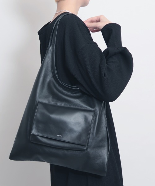 YArKA/ヤーカ】 real leather multi length adjustment tote bag
