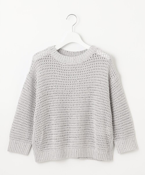 セール】【洗える】スパングル ボートネック ニット（ニット/セーター