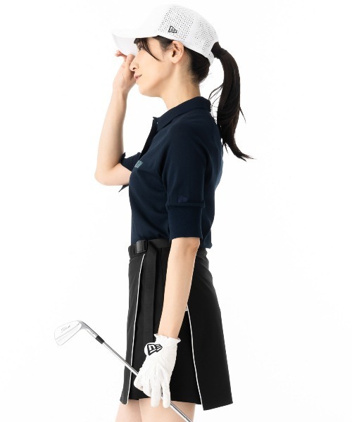 ニューエラ レディースゴルフ 半袖ポロシャツ サマーニット