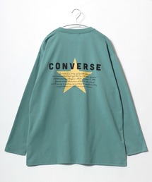 CONVERSE(コンバース)ルーズシルエットバックプリントロンT レディース/スターモチーフ/ハイカットスニーカーモチーフ