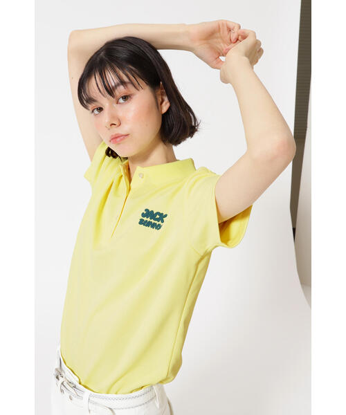 Jack Bunny!!(ジャックバニー)の「【Jack Bunny!!】ブリスターメッシュ半袖ポロシャツ(ポロシャツ・レディース・イエロー/ネイビー/ホワイト・LARGE/SMALL/MEDIUM)」の3枚目の写真