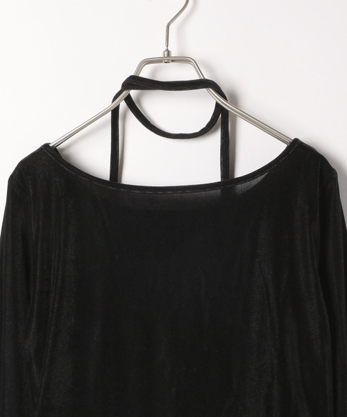 Heather（ヘザー）の「タイ付きベロアカットソー　322105（Tシャツ/カットソー・レディース・ブラック/アイボリー/ダークブルー・FREE）」の13枚目の写真
