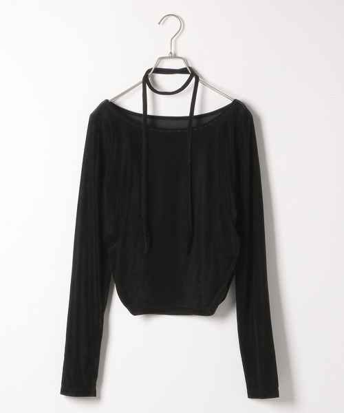 Heather（ヘザー）の「タイ付きベロアカットソー　322105（Tシャツ/カットソー・レディース・ブラック/アイボリー/ダークブルー・FREE）」の22枚目の写真