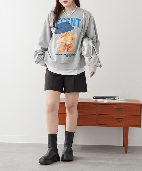 Another Branch olive des olive(アナザーブランチオリーブデオリーブ)の「デニムバケハスウェット(スウェット・レディース・オートミール/トップグレー/チャコール・FREE)」の9枚目の写真