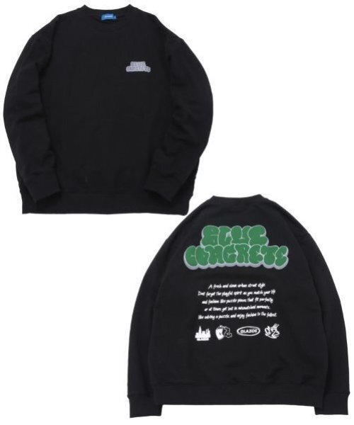 GLAZOS（グラソス）の「【大人向けサイズあり】【速乾・毛玉になりにくい】バックグラフィティビッグトレーナー（スウェット・キッズ・ブラック/ブラウン/オートミール・L/M/S/LL）」の6枚目の写真