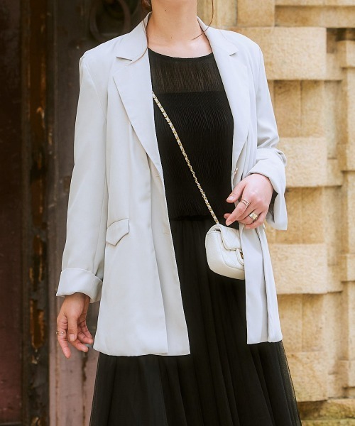 nissen（ニッセン）の「オーバーサイズテーラードジャケット（テーラードジャケット・レディース・ブラック/ベージュ・S/3L/LL/L/M）」の10枚目の写真