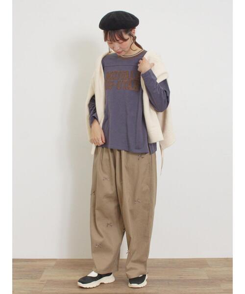 Samansa Mos2(サマンサ モスモス)の「ワッペンロゴスウェット(Tシャツ/カットソー・レディース・ネイビー/オフホワイト/イエロー/キナリ・F)」の16枚目の写真