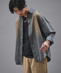 PUBLUX | PUBLUX/パブリュクス レギュラーカラーオーバーダイデニムシャツ(限定展開)(シャツ/ブラウス)