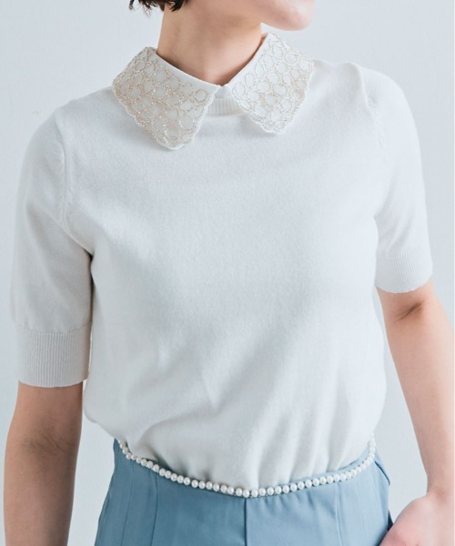kirakiraShop(キラキラショップ)の「ビーズ 刺繍 シアー 付け襟(付け襟・レディース・C/B/A・FREE)」の16枚目の写真