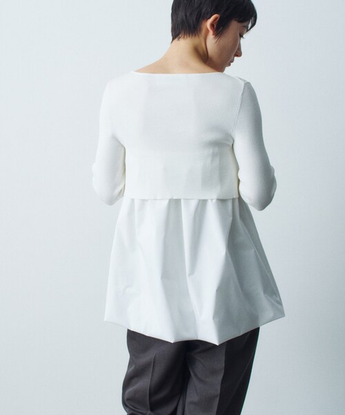 CODE A(コードエー)の「◆stretch hook cardigan(カーディガン/ボレロ・レディース・ホワイト/ブラック系2/ブラック・00)」の6枚目の写真