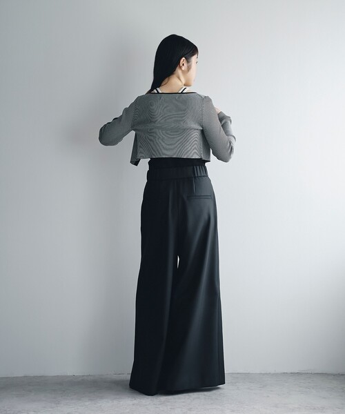 CODE A(コードエー)の「◆stretch hook cardigan(カーディガン/ボレロ・レディース・ホワイト/ブラック系2/ブラック・00)」の18枚目の写真