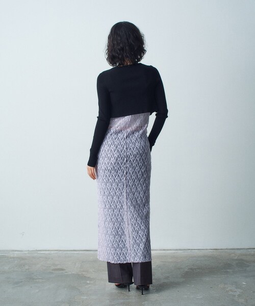 CODE A(コードエー)の「◆stretch hook cardigan(カーディガン/ボレロ・レディース・ホワイト/ブラック系2/ブラック・00)」の13枚目の写真