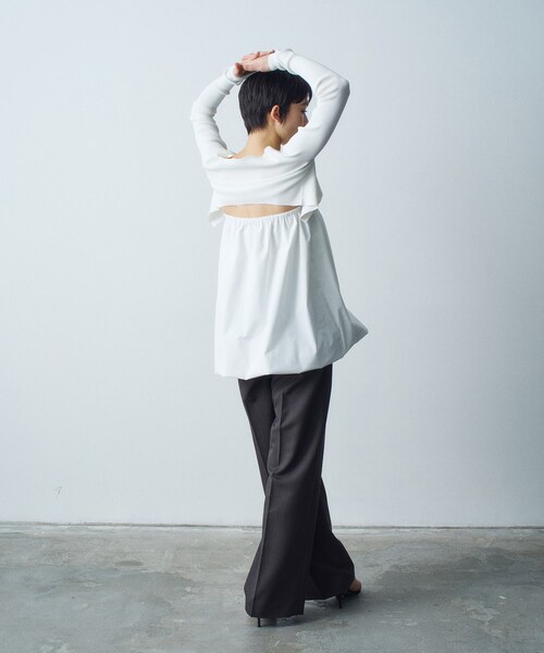 CODE A(コードエー)の「◆stretch hook cardigan(カーディガン/ボレロ・レディース・ホワイト/ブラック系2/ブラック・00)」の9枚目の写真