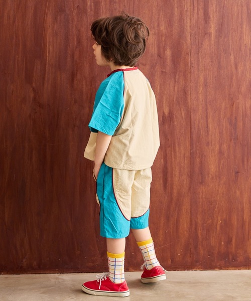 MARKEY'S（マーキーズ）の「S/Sナイロンハーフジッププルオーバー（セットアップ・キッズ・アイボリー/ブルー/キャメル・140/130/120/110/100/90/150）」の11枚目の写真