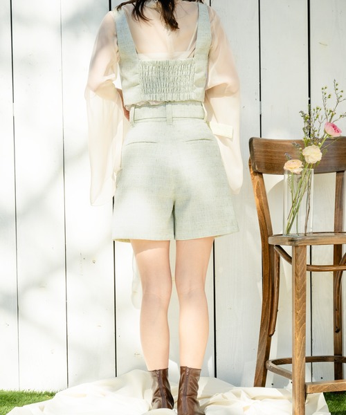 mideal(マイディール)の「spring tweed bestie / スプリングツイードビスチェ(ベスト・レディース・ブラウン/グリーン/ピンク/ベージュ・FREE)」の15枚目の写真