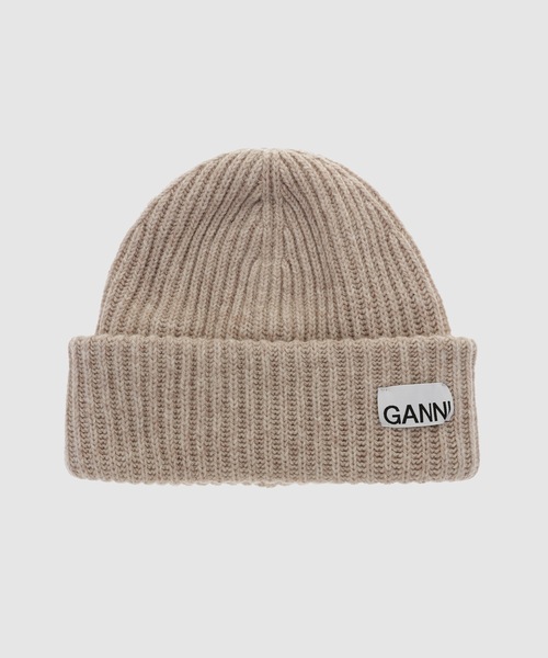 GANNI Structured Rib Beanie ガニー　ニット帽 ADAM ET ROPÉ FEMME(アダム エ ロペ ファム) / 【GANNI (ガニー