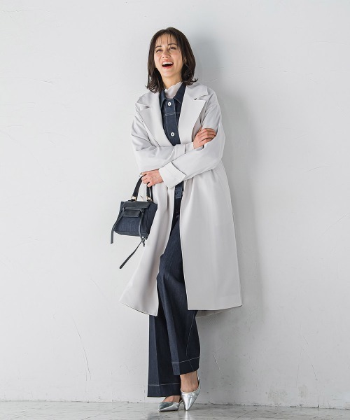 LAUTREAMONT（ロートレアモン）の「防シワUVトレンチコート≪手洗い可能≫（トレンチコート・レディース・ベージュ/ネイビー・9号/7号）」の10枚目の写真