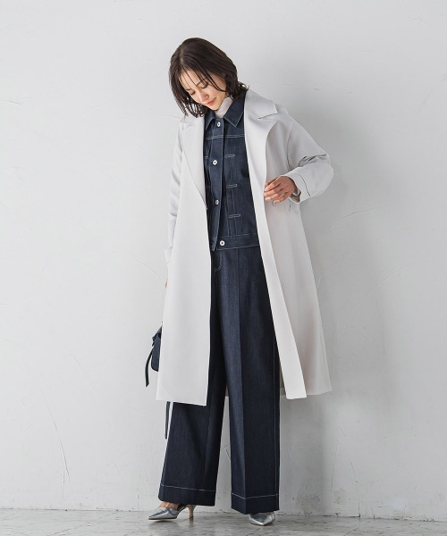 LAUTREAMONT（ロートレアモン）の「防シワUVトレンチコート≪手洗い可能≫（トレンチコート・レディース・ベージュ/ネイビー・9号/7号）」の11枚目の写真